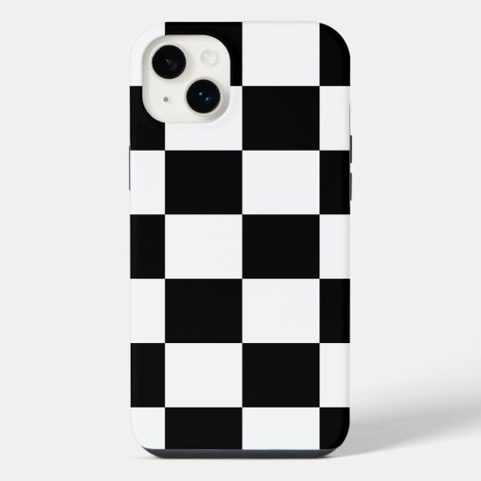 白黒パター市松模様にン iPhoneケース (裏面)