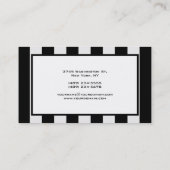 白黒パター縁どンストライプの名刺 名刺 (裏面)