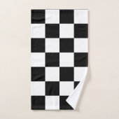 白黒パタ市松模様にン風呂モノグラム バスタオルセット (ハンドタオル)