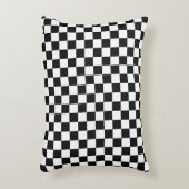 白黒パタ市松模様にーン アクセントクッション (正面(垂直))