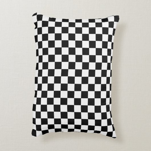 白黒パタ市松模様にーン アクセントクッション (裏面(縦))