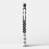 白黒パッチワークハートシームレス。 Case-Mate iPhoneケース (裏面 / 左)