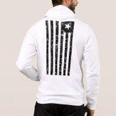白黒パトリオ動揺してット国旗 パーカ (裏面)