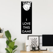 白黒パノラマバスケットボールポスター ポスター (ホームオフィス)