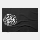 白黒パパパーソナライズされたBBQグリルファーザ キッチンタオル (横)