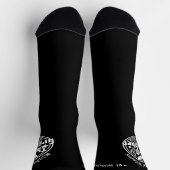 白黒パパパーソナライズされたBBQグリルファーザ ソックス (上部)