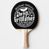 白黒パパパーソナライズされたBBQグリルファーザ 卓球ラケット (正面)