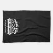 白黒パパパーソナライズされたBBQ父 キッチンタオル (横)