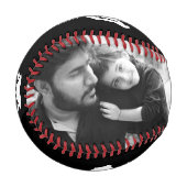 白黒パパベアの父の日のカスタム 野球ボール (正面左)