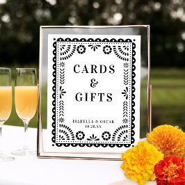 白黒パペルインスパイアピカド結婚のサイン ポスター