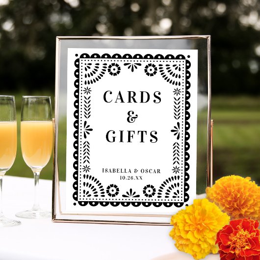 白黒パペルインスパイアピカド結婚のサイン ポスター