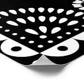 白黒パペルピカド結婚のウェルカムサイン ポスター (角)