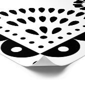 白黒パペルピカド結婚のウェルカムサイン ポスター (角)