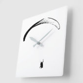 白黒パラシュート – 時計 (傾斜)