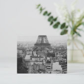 白黒パリエアリアルビュー ポストカード (スタンド正面)