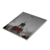 白黒パリシティナイトエッフェルタワーヨーロッパ タイル (側面)