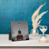 白黒パリシティナイトエッフェルタワーヨーロッパ フォトプラーク (インサイチュ)