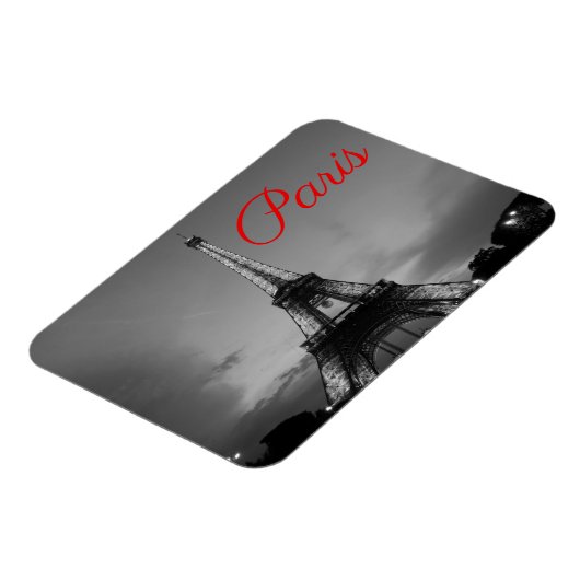 白黒パリシティナイトエッフェルタワーヨーロッパ マグネット (左側)