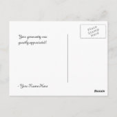 白黒パリシーンありがとう ポストカード (裏面)