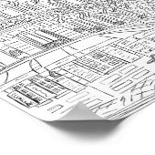 白黒パリジャンのコーナー ポスター (角)