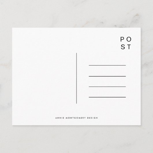 白黒パリジャンの角はがき インビテーションポストカード (裏面)