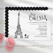 白黒パリフランスのベビーシャワー招待状 招待状