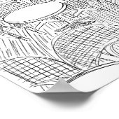 白黒パリボランジェリーポスター ポスター (角)