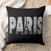 白黒パリ クッション (ブランケット)