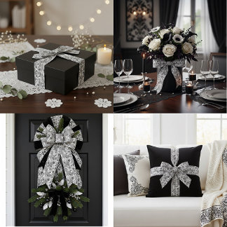 白黒パワリー サテンリボン