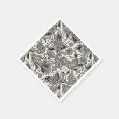 白黒パワリー スタンダードカクテルナプキン (角)