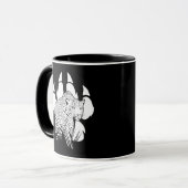 白黒パンサーアート マグカップ (正面左)