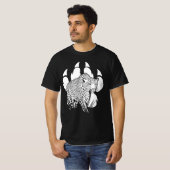 白黒パンザー機器シンボルのグラフィックデザイン Tシャツ (正面フル)