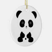 白黒パンダくま セラミックオーナメント (右)