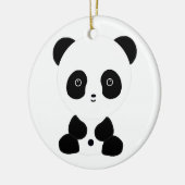 白黒パンダくま セラミックオーナメント (左)