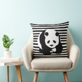 白黒パンダとストライプ クッション (椅子)