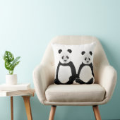 白黒パンダのクマとカブ クッション (椅子)