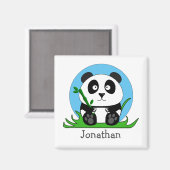 白黒パンダベア マグネット (正面/裏面)