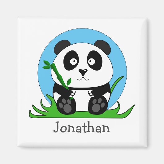 白黒パンダベア マグネット (正面)