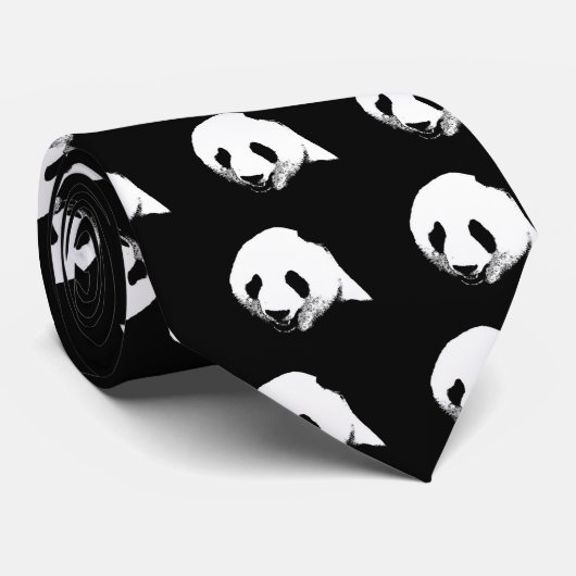白黒パンダ ネクタイ (ロール)