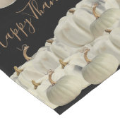 白黒パンプキンズサンクスギビング秋 ロングテーブルランナー (コーナー)