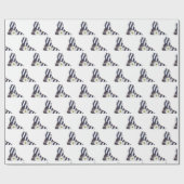 白黒パンプストライプのス(デイジー) ラッピングペーパー (フラット)