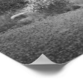 白黒パークベンチ16x20ポスタープリント ポスター (角)