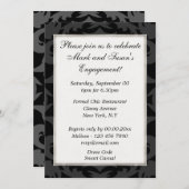 白黒パーソナフォーマルライズ 招待状 (正面/裏面)