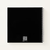 白黒パーソナライズされたで花嫁と花婿のウィッシュ ノートブック (裏面)