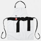 白黒パーソナライズされたアジアスタイルユニセックスエプロン エプロン (正面)