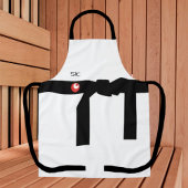 白黒パーソナライズされたアジアスタイルユニセックスエプロン エプロン