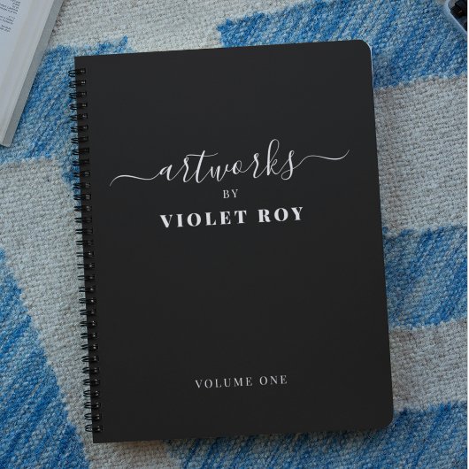 白黒パーソナライズされたアーティストスケッチブックノートブー ノートブック