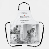 白黒パーソナライズされたコラージエプロン エプロン (正面)