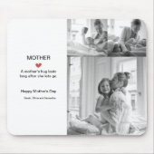 白黒パーソナライズされたコラージュマウスパッド マウスパッド (正面)