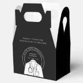 白黒パーソナライズされたコート式ありがとう フェイバーボックス (オープン)